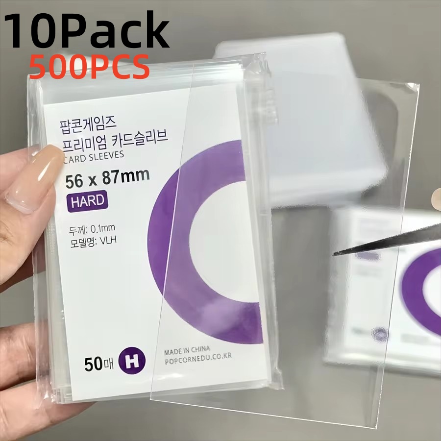 500/10PC Corea Buste per carte HD Trasparente Kpop Idol Card Custodia protettiva Photcards Protector Photo Case Box per Popcorn Card Holder