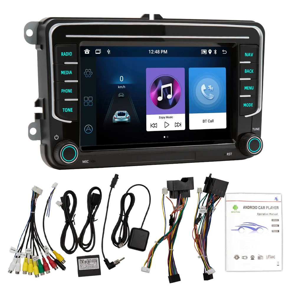 BQCC 7" Android 13 Octa Core Car Player Mirrorlink Carplay WIFI GRS For Volkswagen VW CC Passat B7 Polo Golf 5 6 Jetta mk5 mk6