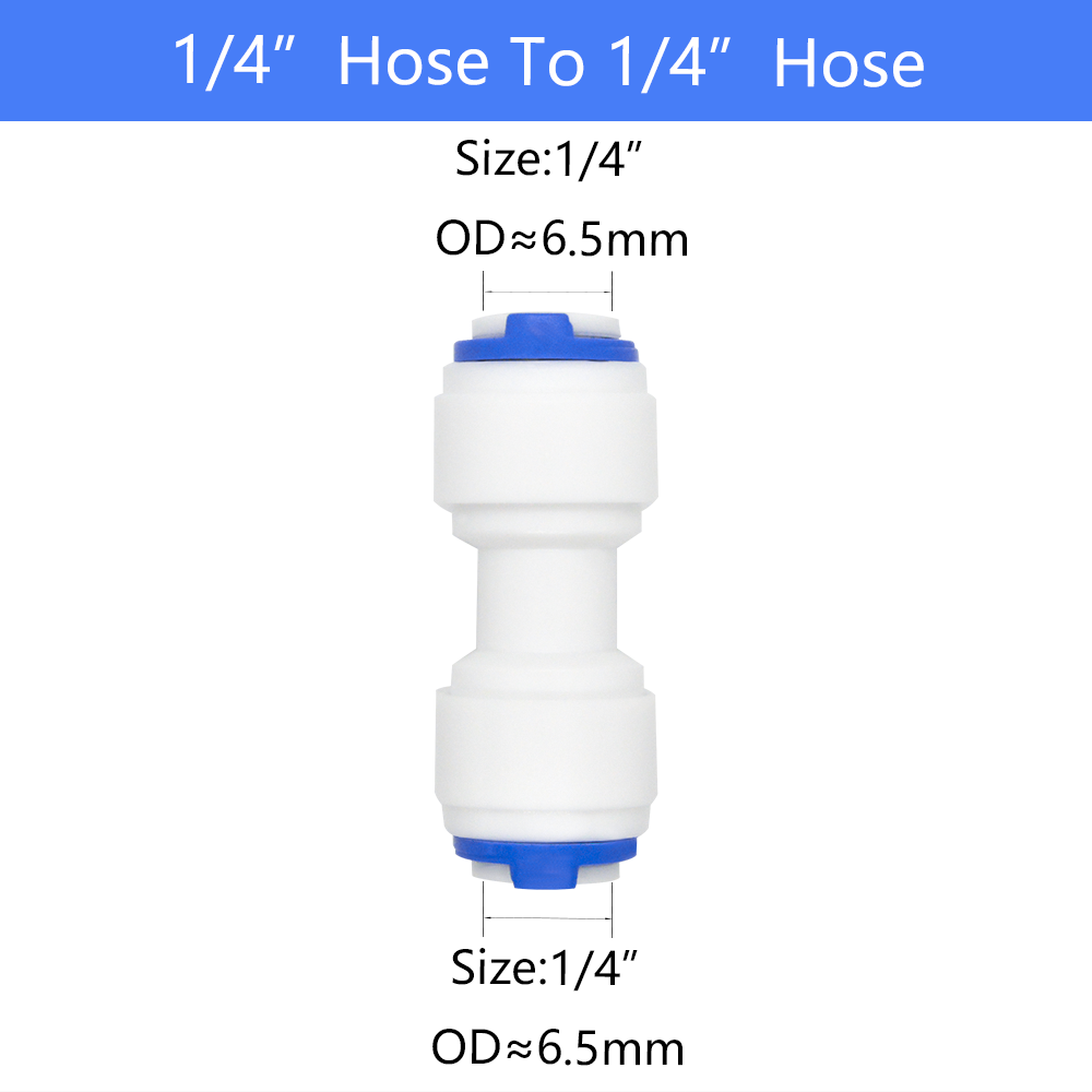 YQBS 3/8 "1/4" Ro Быстрый соединитель для воды, прямой OD, Push RO, аксессуары для аквариума, фитинг для труб