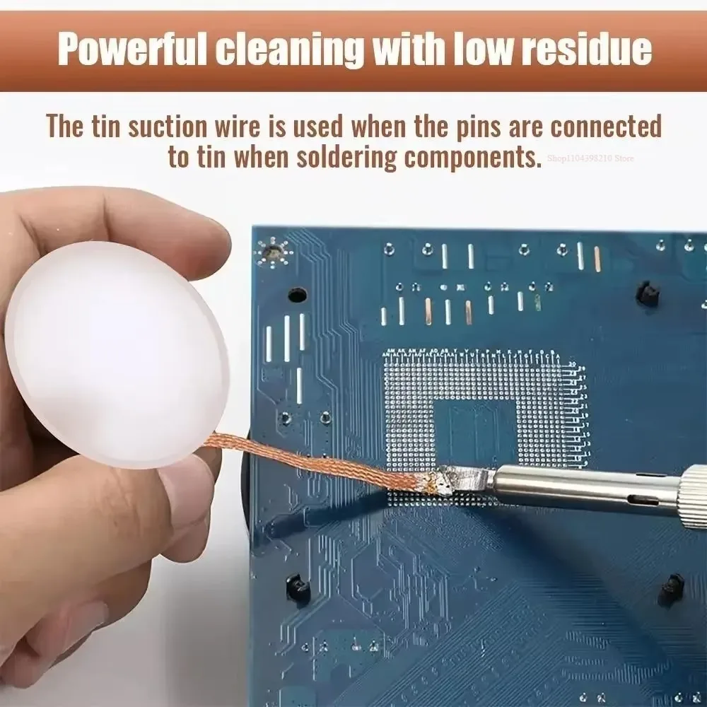 1/5/10 stücke 1,5mm-3,5mm 1,5 M-3M Entlöten Geflecht Solder entferner Docht Draht Schweißen Zinn Sucker Kabel Blei Schnur Flussmittel Reparatur Werkzeug