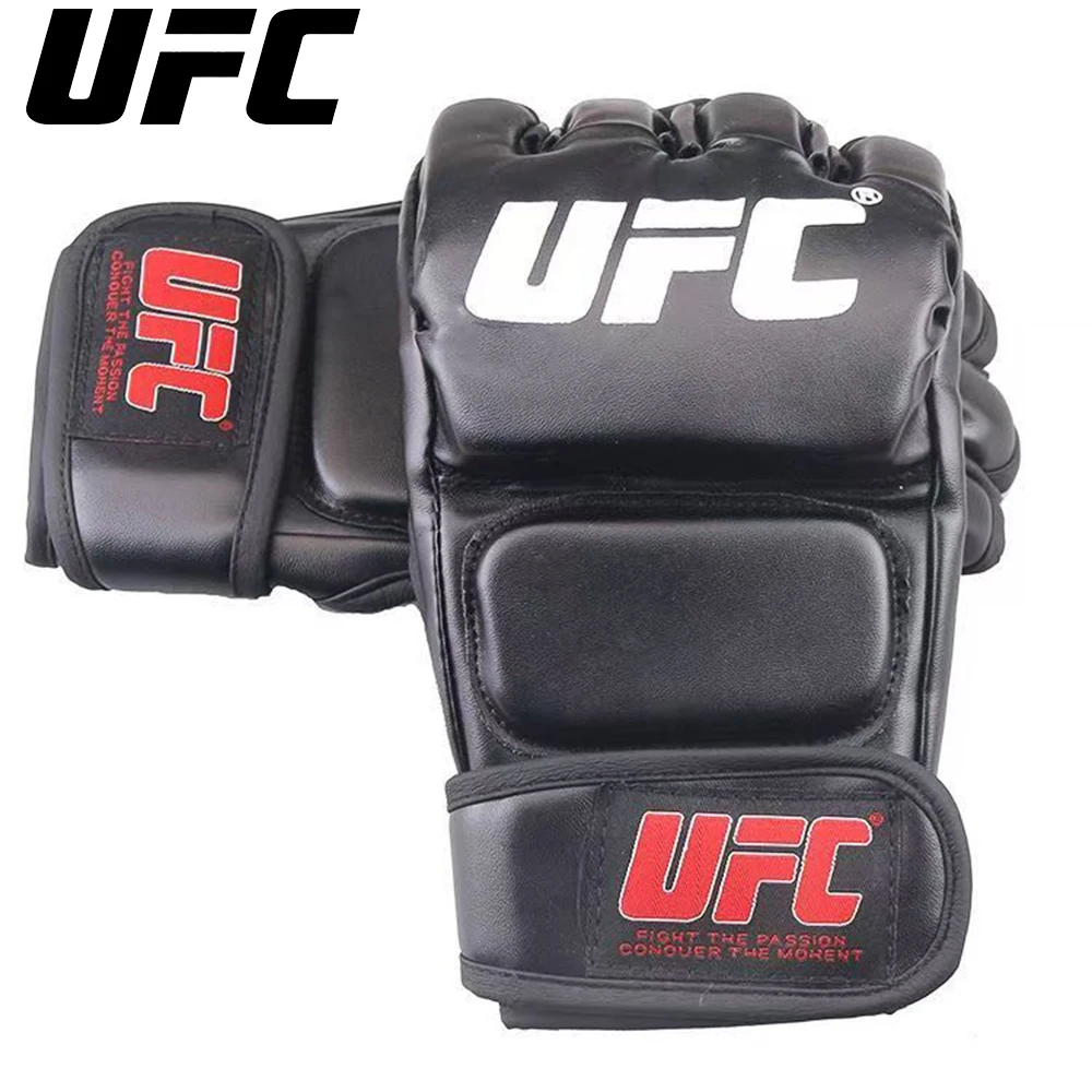 UFC боксерские перчатки для ММА, Муай Тай, свободный бой, тхэквондо, боевой мешок с песком, тренировочные боксерские перчатки с половиной пальца