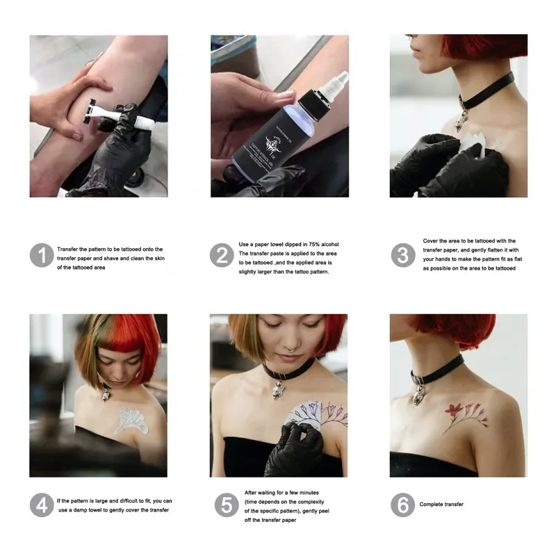 30/120ML Professional Tattoo Stencil Magic Gel เครื่องถ่ายเอกสารความร้อน Tattoo Transfer Stuff Solution ครีมชุดหมึกสัก
