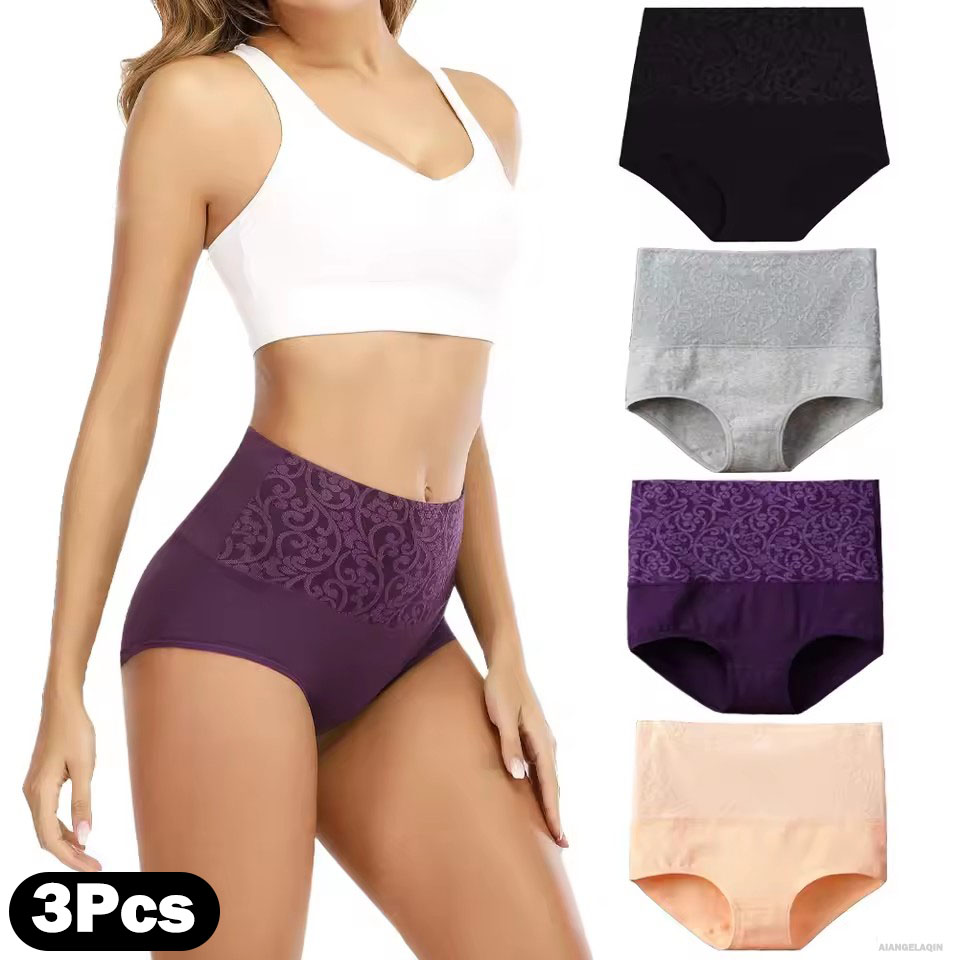 3 Stuks Vrouwen Slipje Katoen Plus Size Ondergoed Hoge Taille Abdominale Slips Vrouwelijke Postpartum Herstel Lingerie Sexy L-XXXXXL