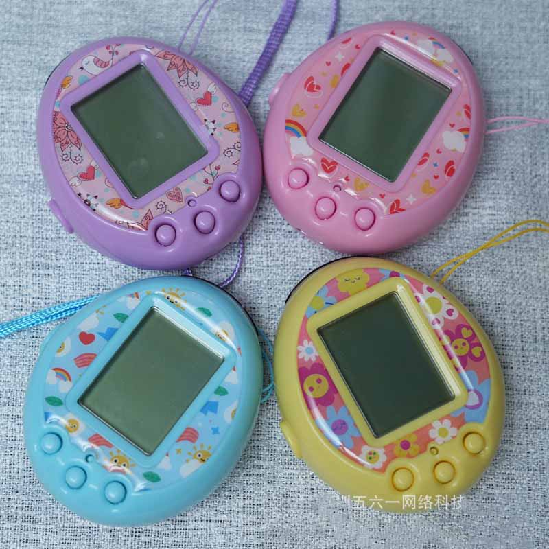 New Electronic Pet Game Machine Toys With Night Light Can Be Rechargeable Online Dating Raising Class Black and White HD Screen