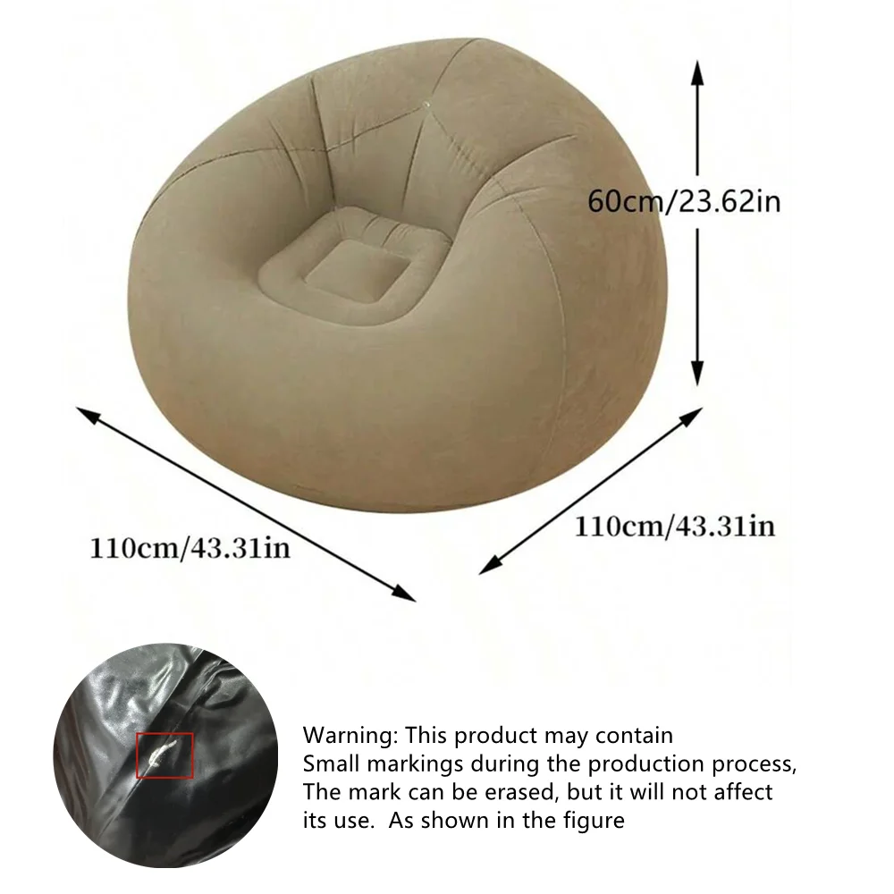 Sillas inflables con bolsa de frijoles para acampar, sofá inflable para perezosos, sillas inflables, silla inflable portátil plegable para sala de estar