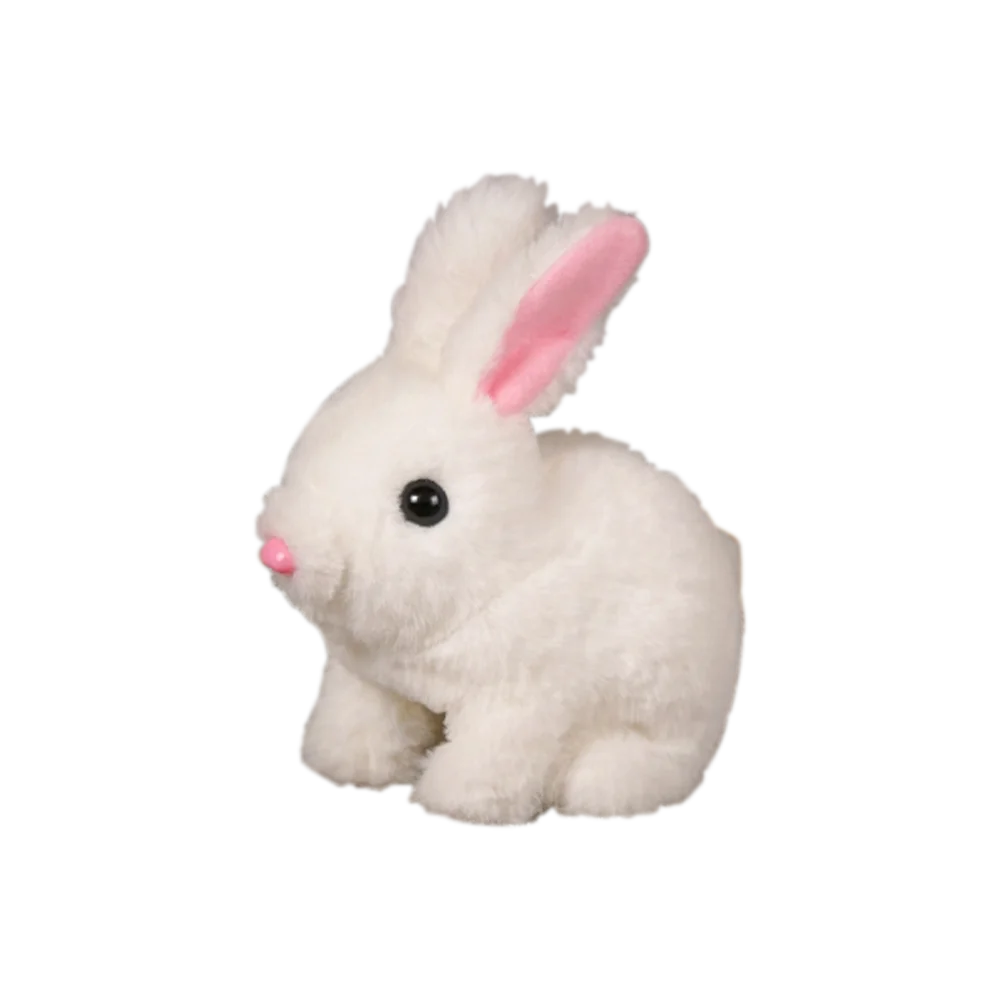 ผมยาวกระต่ายไฟฟ้าของเล่นตุ๊กตา Soft Plush จําลองรูปร่างตุ๊กตาสัตว์ขนาดเล็กแบตเตอรี่ Interactive เด็กที่ชื่นชอบของขวัญ