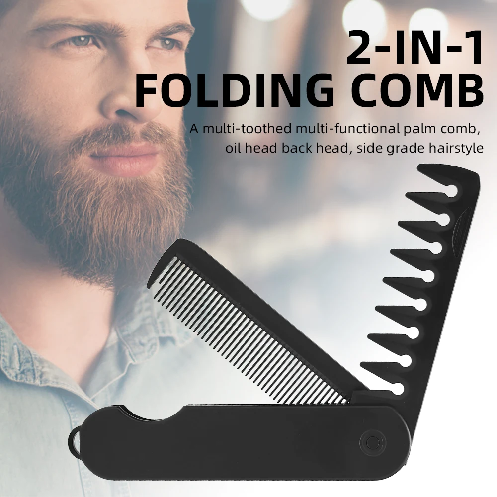 Kapper Tondeuse Opvouwbare Kammen Multifunctionele Plastic Grove Olie Hoofd Kam Baard Kammen Twee In Een Styling Tools