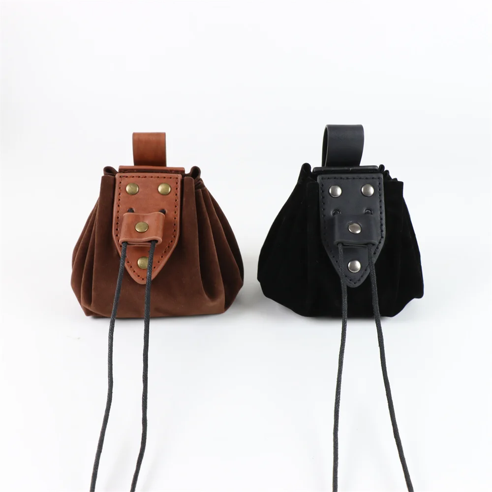 UYEE 중세 르네상스 벨트 가방 셀틱 바이킹 동전 주머니 Steampunk Drawstring 지갑 남성 여성 Larp Cosplay