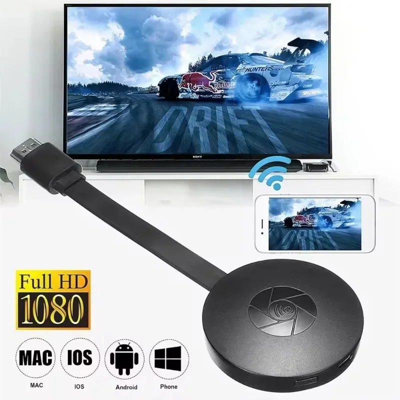 VIKEFON 1080P HDMI G2 dla wyświetlacza MiraScreen Anycast Wifi przenośny klucz Miracast kompatybilny z telewizorem Android Ios ekran lustrzany