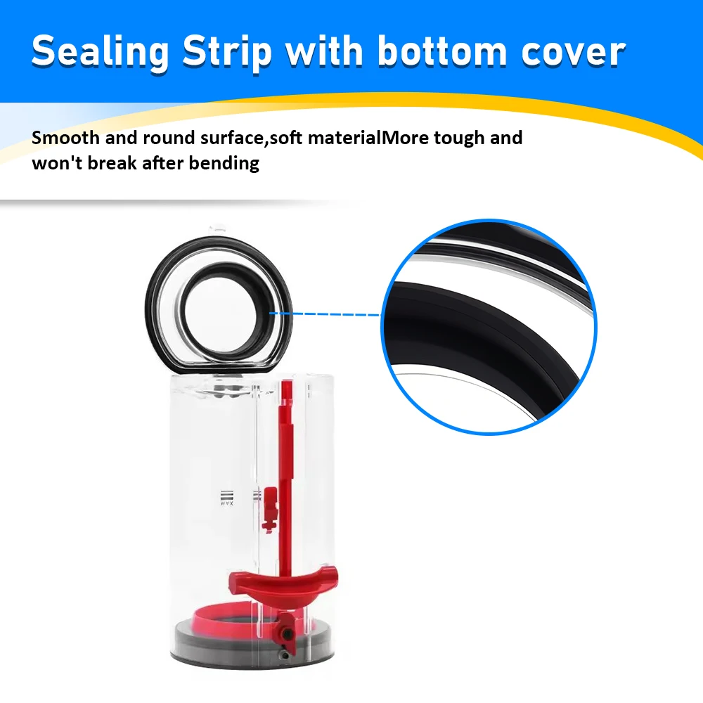 For Dyson V6 V7 V8 V11 V10 V12 V15 Vacuum Cleaner Accessory Dustbin Cover Dust Bin Top Fixed Sealing Ring and Dust Cup Base Lid