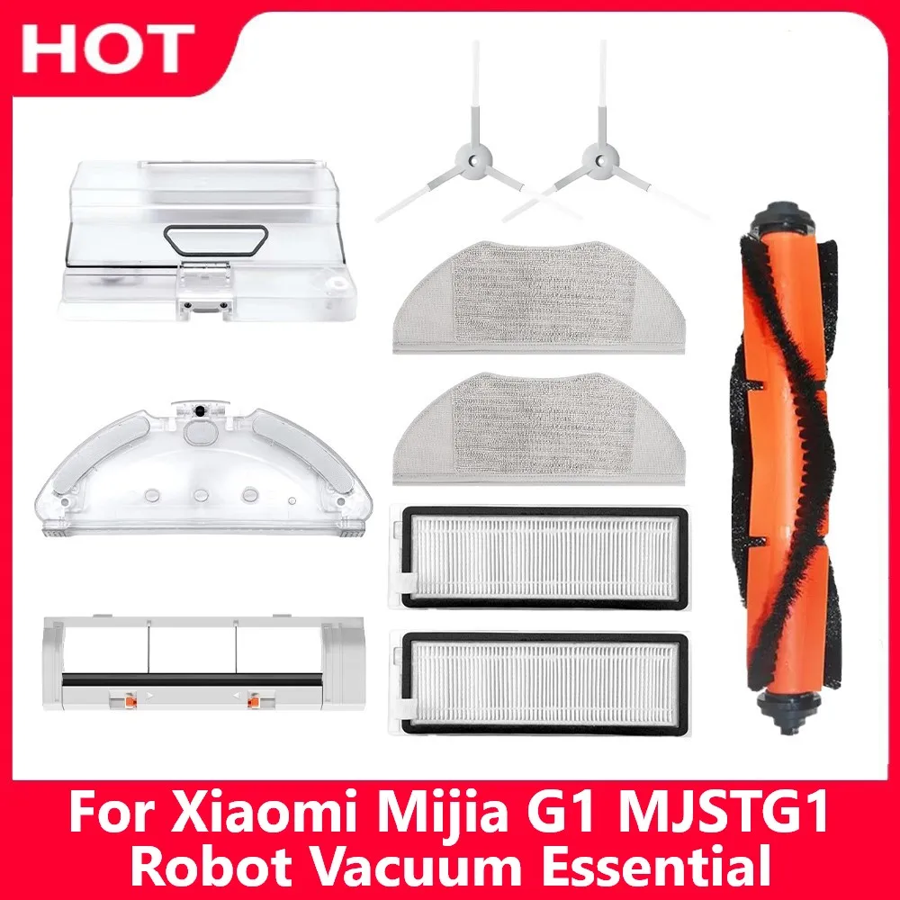 Dành Cho Xiaomi Mijia G1 MJSTG1 Robot Máy Hút Tinh Chính Cán Cọ Bàn Chải Cạnh Bên Bộ Lọc Hepa Chổi Lau Nhà Vải Nước Bụi hộp Bộ Phận