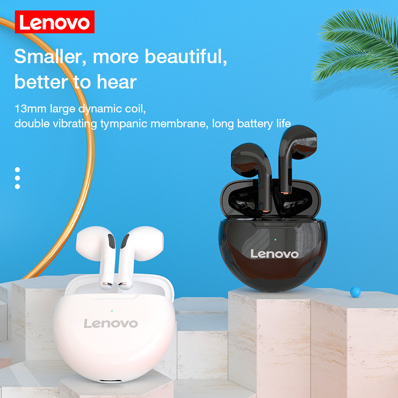 Lenovo LivePods HT38 TWS auriculares Bluetooth Mini auriculares inalámbricos con micrófono para iPhone Xiaomi deporte impermeable 9D Stere auriculares