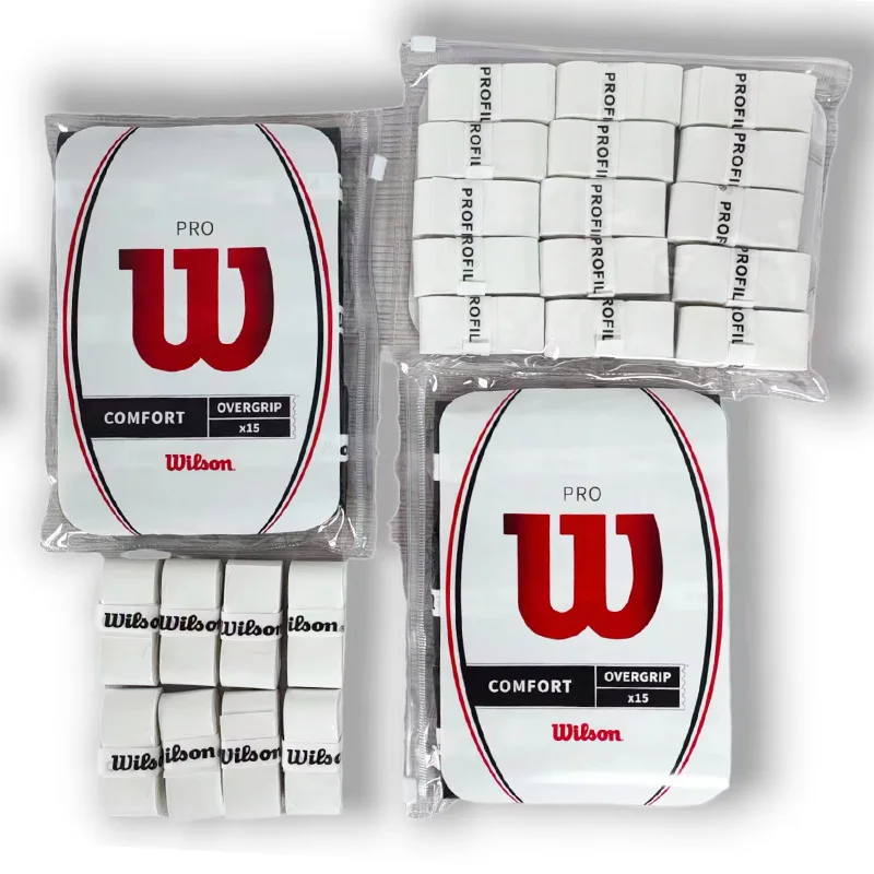 15/60/180 Uds. Cinta de agarre para raqueta de tenis Wilson cinta de agarre para raqueta de bádminton antideslizante/agarre absorbente de sudor de secado rápido