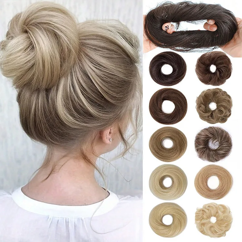 Synthetisch Elegant Rommelig Krullend Elastisch Elastiekje Golf Chignon Paardenstaart Haarverlenging Haar Pluizig Gemakkelijk te stijl Geschikt