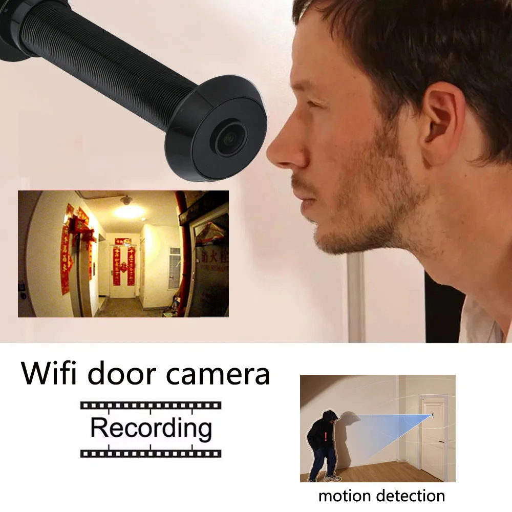 15.8mm Night IR Smallest 5G Wifi Tuya Video Peephole Wifi Camera Motion Detection Door Viewer Video-eye Wireless Home Security