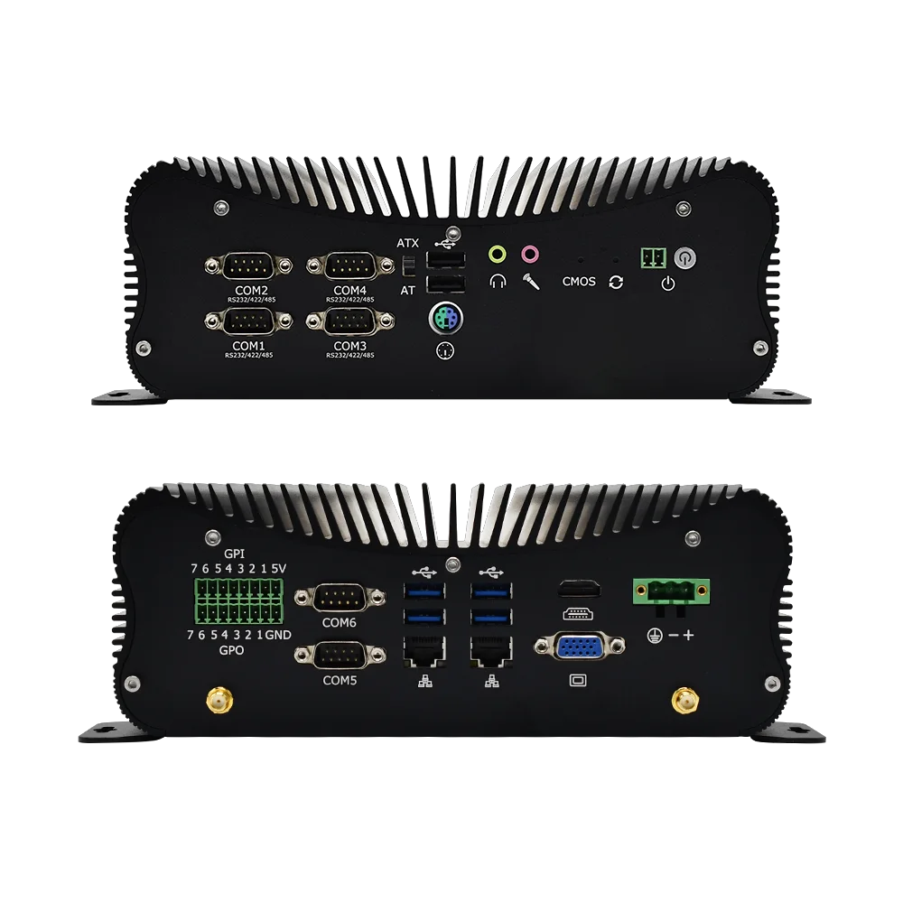 6-COM безвентиляторный промышленный блок ПК Core i7-1195G7 i5 1135G7 Dual 2.5G LAN Windows 10 Linux Компактный промышленный компьютер GPIO 4G SIM