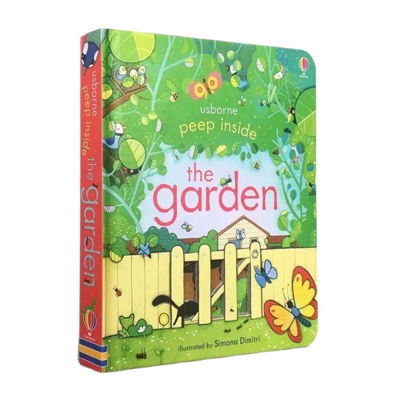 Usborne Peep Inside The Garden Engels Leren Flap Prentenboek Educatief 3D Flap Prentenboeken Kinderen Leesboek