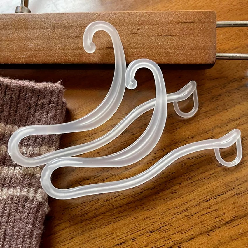 500개 플라스틱 양말 포장 가방 디스플레이 걸이 후크 Z 모양의 의류 액세서리