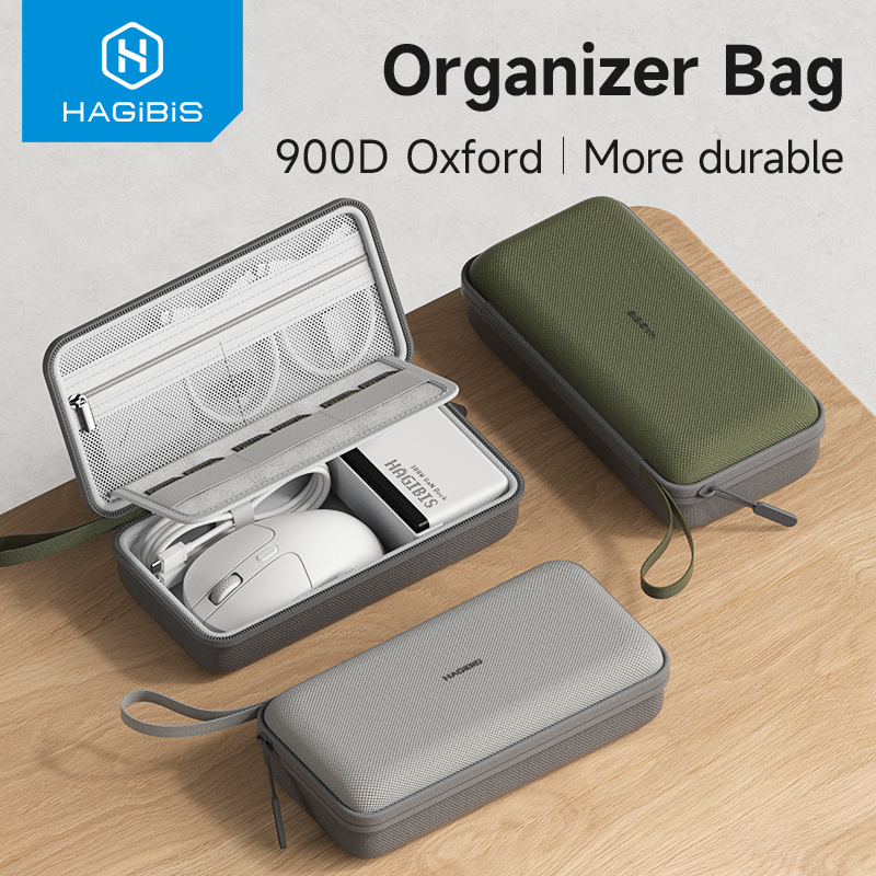 Hagibis organizador eletrônico de viagem, bolsa organizadora de cabos, portátil, estojo de transporte para carregador de cabo, cartão sd, mouse, banco de potência