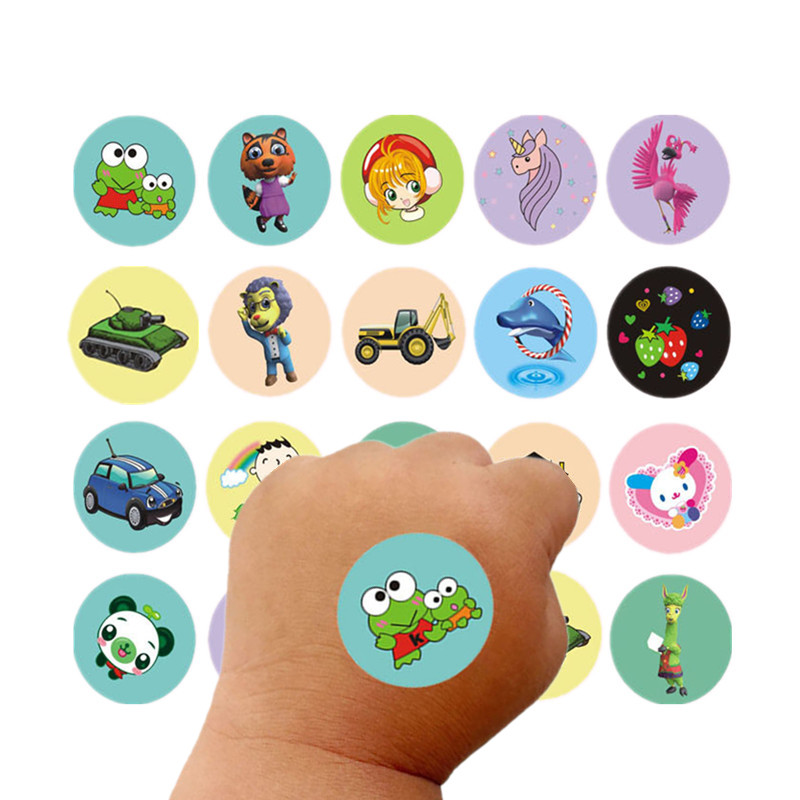 120pcs/set Cartoon Vaccination Skin Wound Band Aid Animal Prints Dressing Patch First Aid Plaster for Children Adhesive Bandages