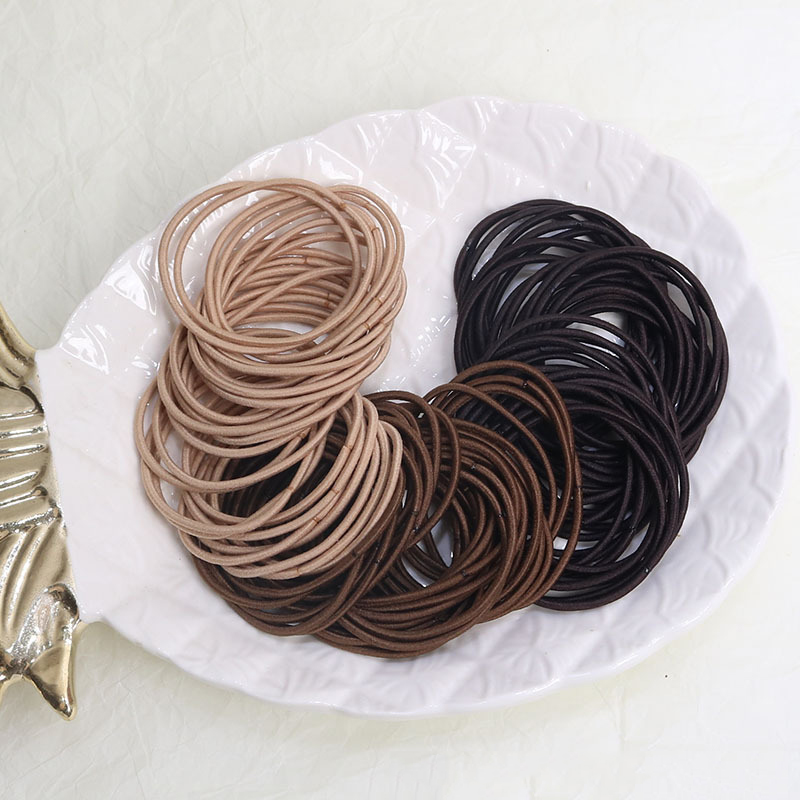 100 stks/set Haarbanden Elastische Elastiekjes voor Vrouwen Mannen Dun Haar Elastiekjes Paardenstaart Scrunchies Haaraccessoires voor Vrouwen