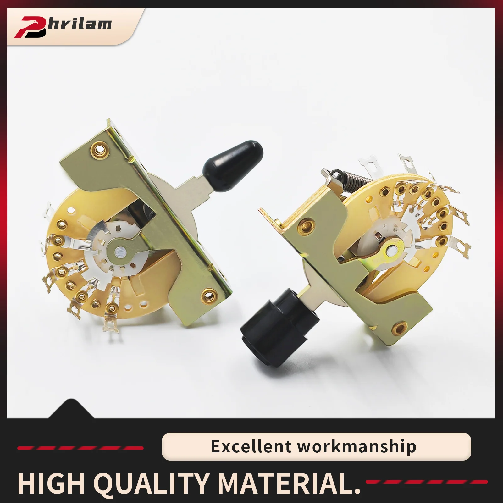 PHRILAMUltra 3-way/5-way Heavy Duty Switch, Electric Guitar Pickup Selector Switch, Guitar 3-way/5-way Blade Switch,with ST TL
