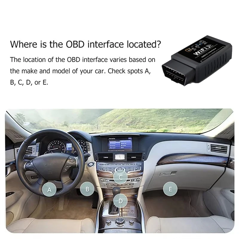 Popular elm327 wifi obd2 leitor de código scanner v1.5 ferramentas diagnóstico do carro detector falhas para android/ios/pc