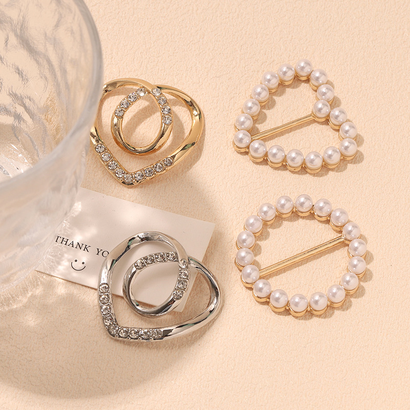 Anillo de Metal, botón de cintura, bufanda, botón, dobladillo de esquina a la moda, broches anudados en la cintura, camiseta para mujer, hebilla fija, accesorios de decoración para niña