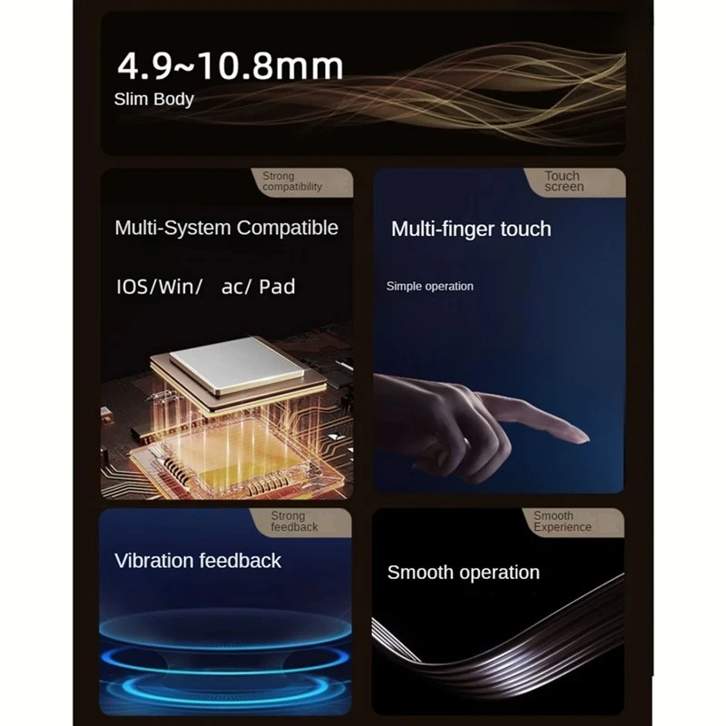 Multifunctional gesture touchpad - Touchpad. This device supports three connection modes: wireless, Bluetooth, and wired.