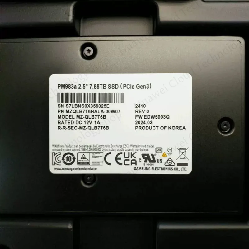 Original para Samsung PM983A 7.68TB 960GB U.2 NVME PClE3.0 Unidad de estado sólido de clase empresarial