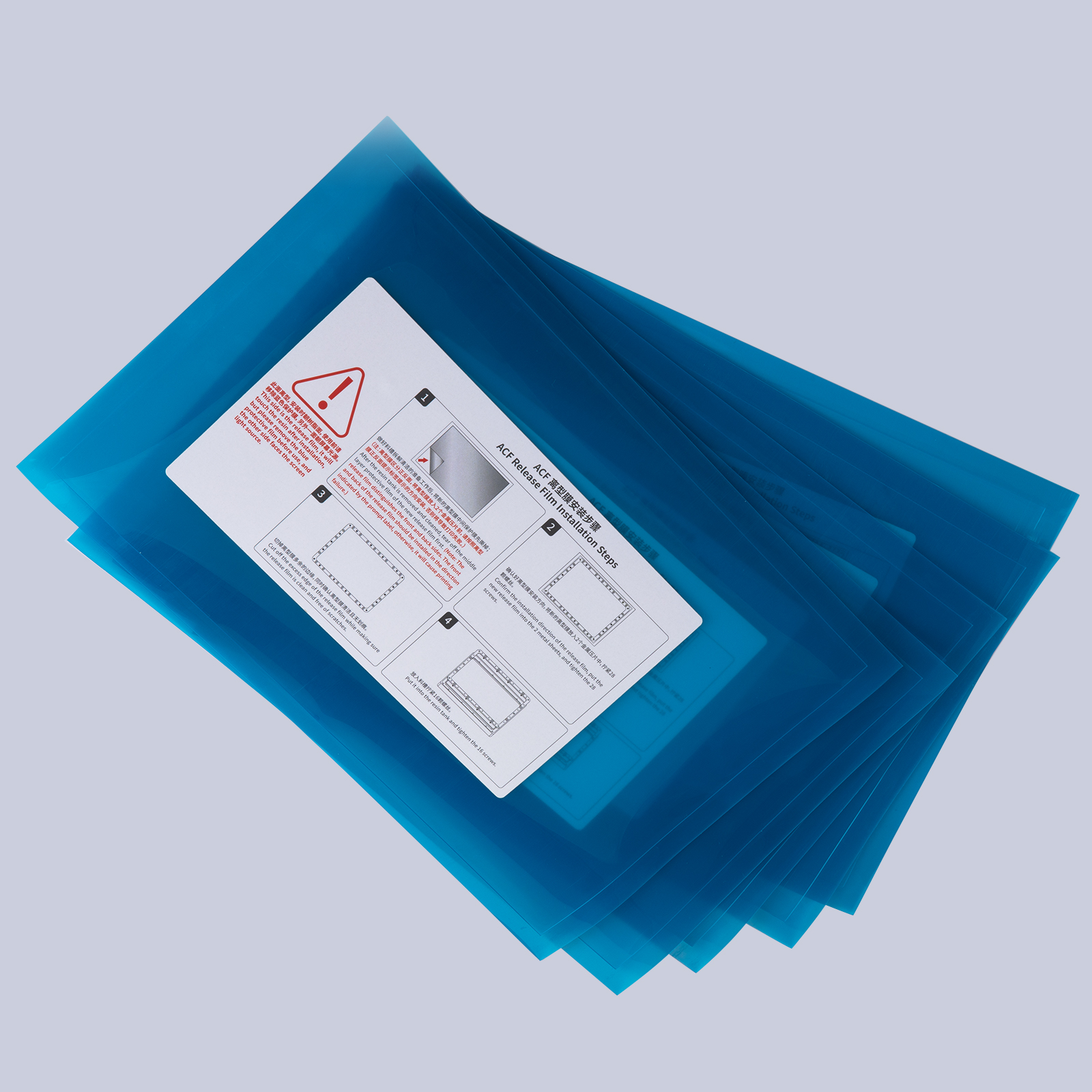 ELEGOO 5 PCS Conjunto de Filmes de Liberação ACF para Impressora 3D SATURN 3 ULTRA MSLA 0.3mm de Espessura Peças de Impressora 3D Filamento