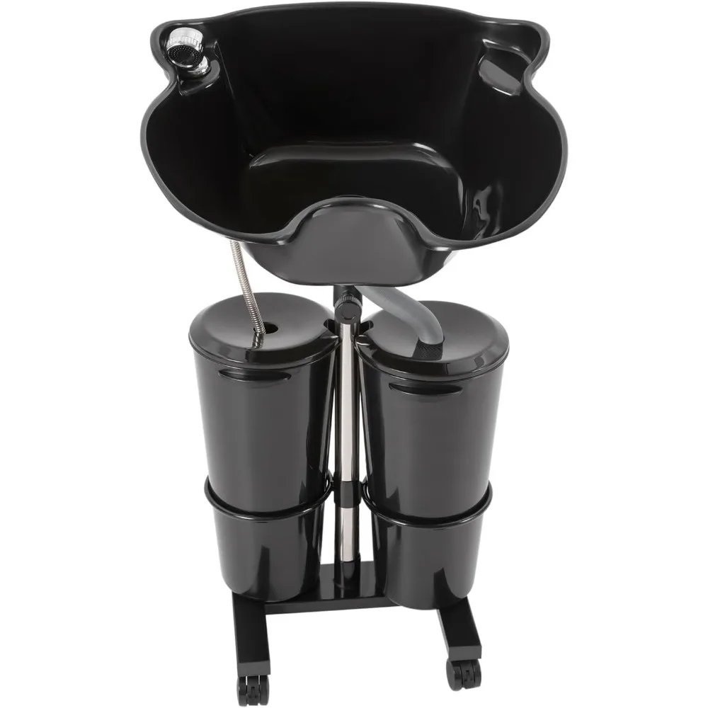 Lavabo per shampoo portatile con 2 secchielli d'acqua Lavabo per salone Lavabo mobile Lavabo per capelli Adatto per case Saloni di parrucchiere