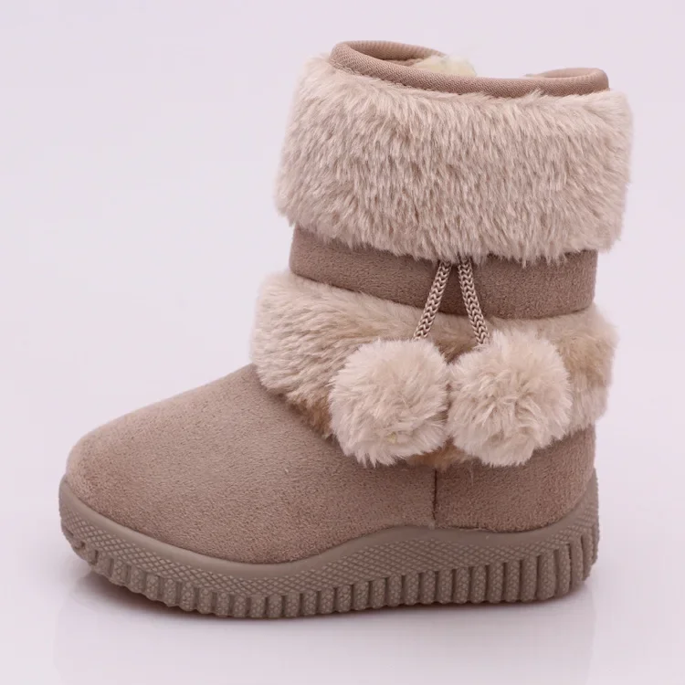 Mädchen Schnee Stiefel 2023 Winter Bequeme Dicke Warme Kinder Stiefel Lobbing Ball Dicke Kinder Herbst Nette Jungen Stiefel Prinzessin Schuhe