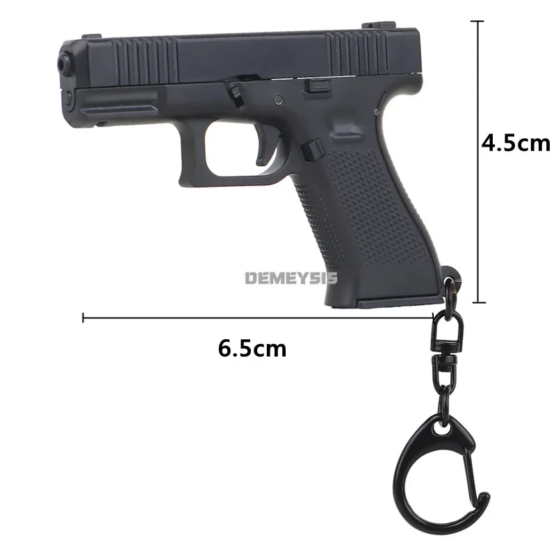 Mini Pistols Shape Keychain Realistic Model Removable Magazine Miniature Pistol Model Keyring Portable Decorations Trend Gift