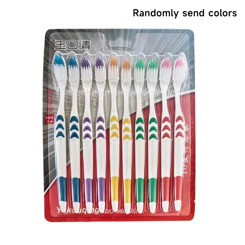 10pcs 더블 울트라 소프트 칫솔, 대나무 숯 NanoToothbrushes, 치과 개인 치아 브러쉬 지원 성인 칫솔