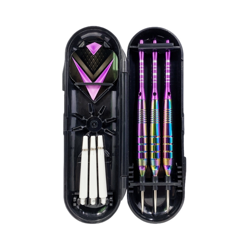 3Pcs/pack 22g Steel Tip Darts Sets Standard PET Flight, Aluminum Darts Shafts Steel Tip with Storage Box for Beginners 24BD