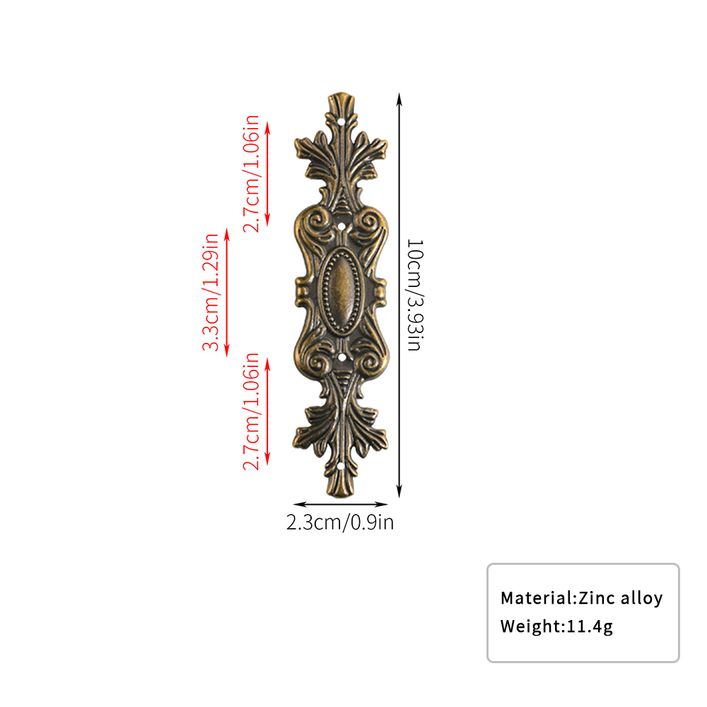 Antike Geschenkbox aus Holz, abgerundeter Eckcode, dekoratives Eisenblech, Legierungsblech, Eckenschutz