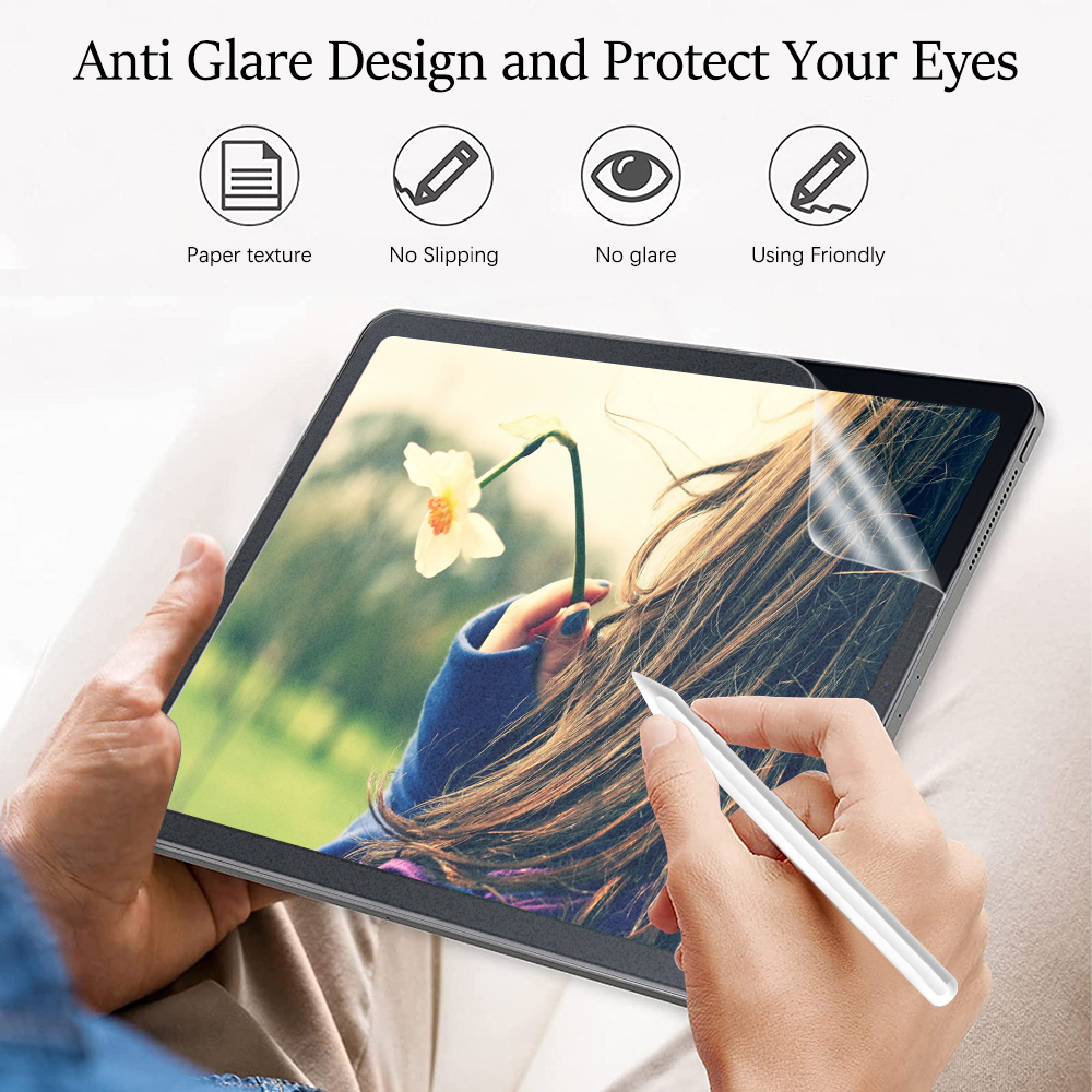 Protector de pantalla de papel para Samsung Galaxy Tab S7 S8 S9 Plus Ultra A9, Samsung tab S6 Lite s7 s9 fe A8 A7, sin vidrio, 3 uds.
