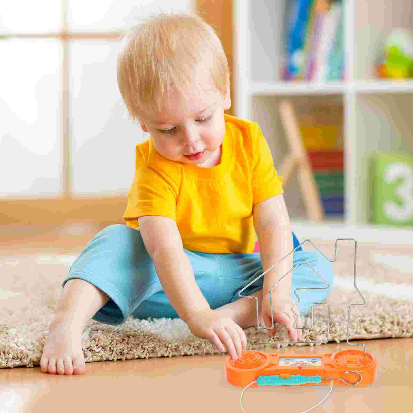 Juegos de laberinto de descarga eléctrica para niños: juguetes infantiles para Navidad y cumpleaños (naranja)