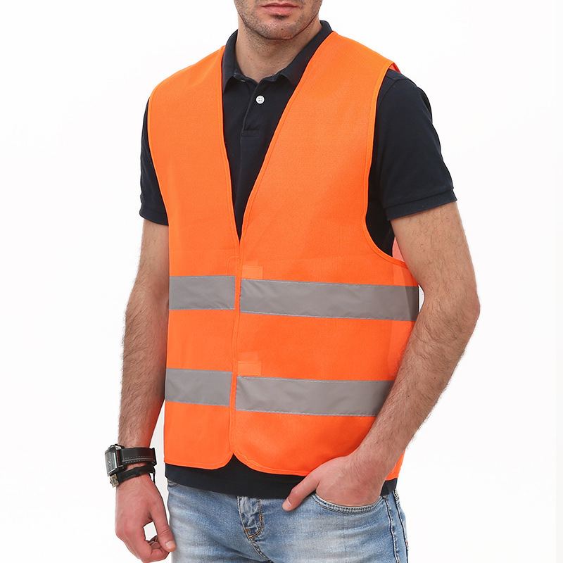 Gilet riflettente di sicurezza per auto Gilet con strisce riflettenti Gilet riflettente di emergenza per auto Giacca ad alta visibilità in rete fluorescente