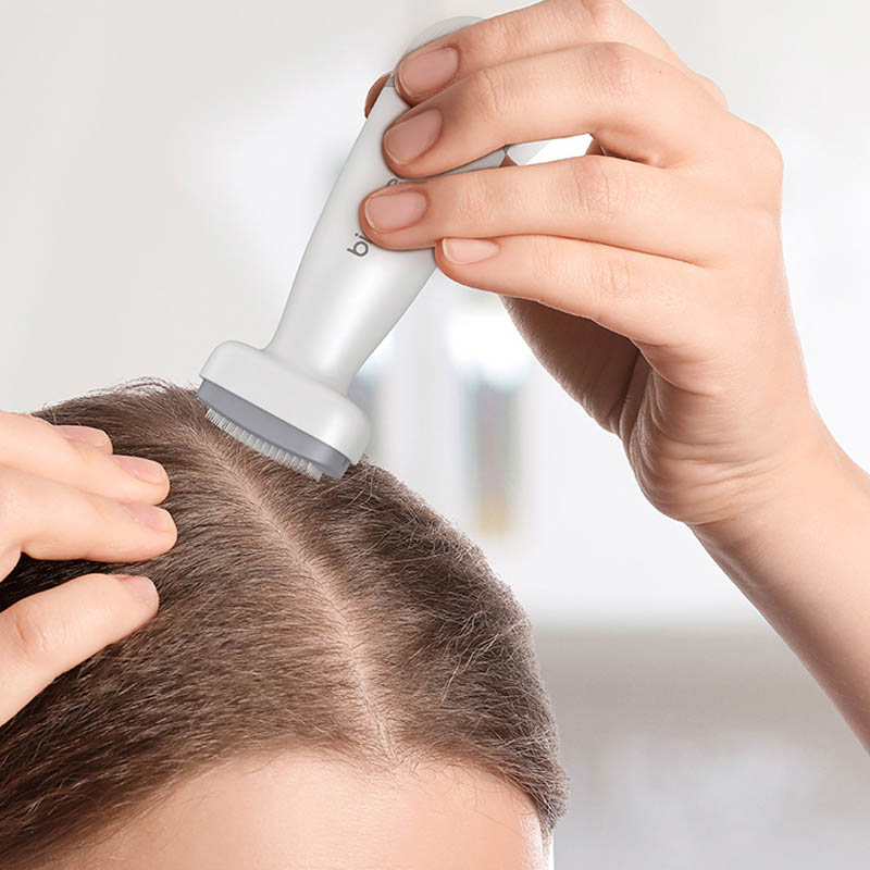 Hair Beard Growth Microneedling Derma Stamp 120 Bio Needles Adjustable Needle Size for Scalp Treatment Microneedle Face Skin MTS