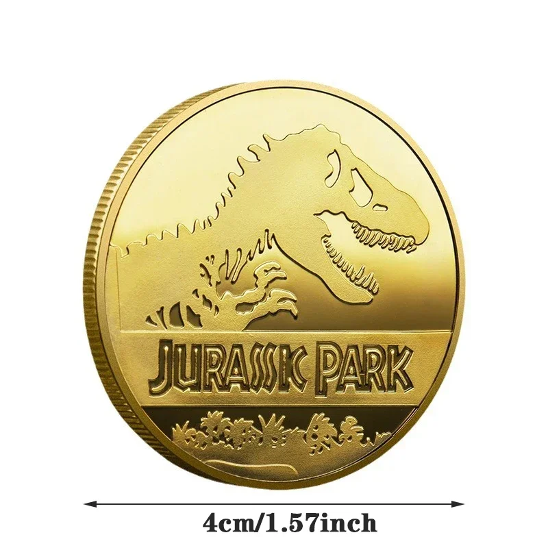 Souvenirmünze REPLICA Gedenkmünzen Medaillon Abzeichen Münzen Jurassic Park Dinosaurier Münzen