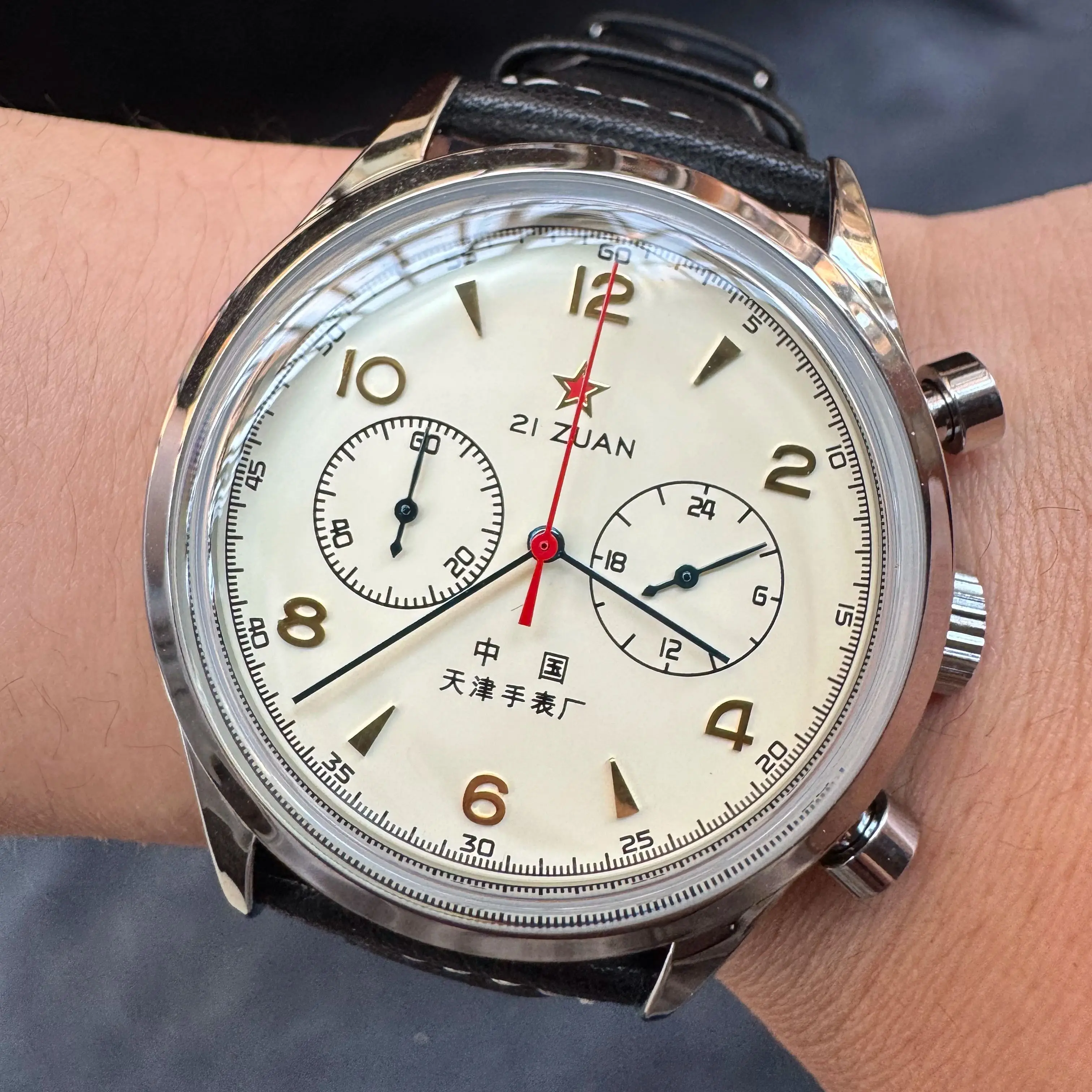 Montres pour hommes 1963 pilote montre automatique 42mm étanche rétro quartz chronographe montre habillée vintage