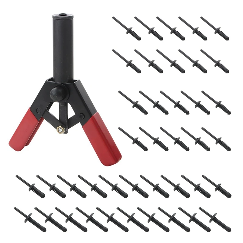 Conjunto de 41 peças de máquinas de rebite de núcleo rápido, extratores de rebite de plástico, conjunto de arma de rebite para automóveis