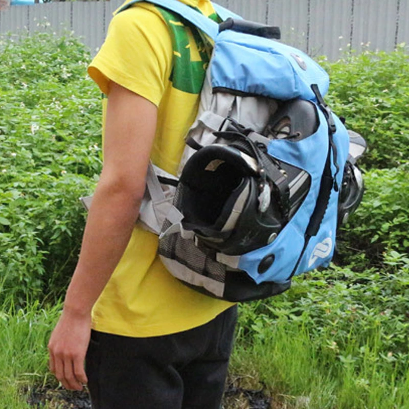 Roller Skates กระเป๋าเป้สะพายหลังผู้ชายผู้หญิงอินไลน์สเก็ตรองเท้าสเก็ตรองเท้าพกพากระเป๋าเด็กสเก็ตน้ําแข็งเก็บกระเป๋าเป้สะพายหลังกีฬากลางแจ้งกระเป๋า