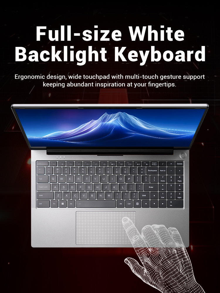 Firebat AS1 Laptop AMD Ryzen5 7430u CPU 15.6 Inch 16GB RAM SSD 512GB Lightweight Business Computer Windows Notebook BT5.2 WiFi6