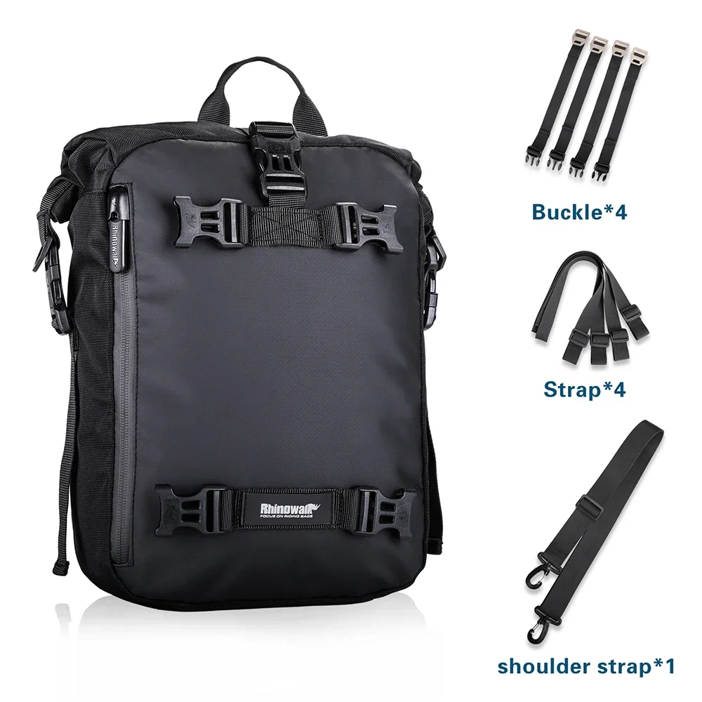 Bolsa para assento traseiro de motocicleta, 10l ou 20l ou 30l, bolsa lateral para bagagem, multifuncional, bolsa de ombro