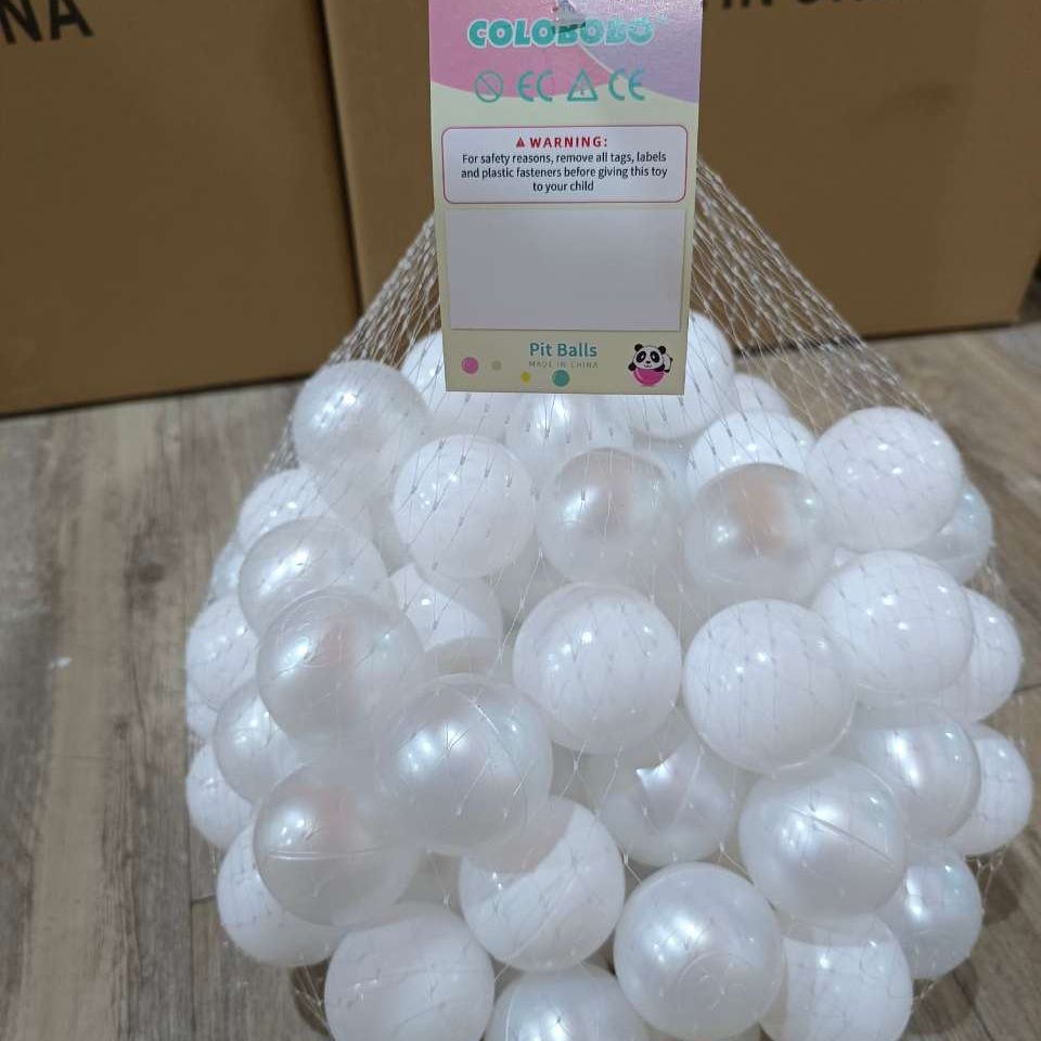 Bola pit ball 5.5cm 100 pçs branco pérola branco bebê oceano bolas de plástico para jogar casa tendas crianças ao ar livre brinquedos