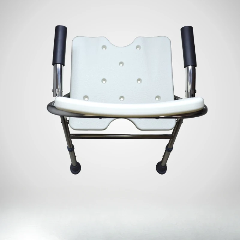 Taburete con respaldo para baño, muebles De baño, taburete plegable portátil, silla De plástico, silla De pie, cama baja De Metal