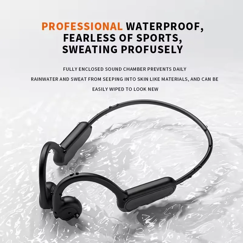 Nuevos auriculares deportivos de conducción ósea Real, auriculares inalámbricos compatibles con Bluetooth, manos libres con micrófono para correr